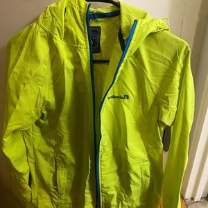 Neon yellow windbreaker